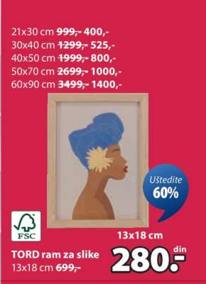 TORD RAM ZA SLIKE 13x18 cm