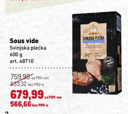 Sous vide Svinjska plećka