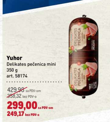 Yuhor Delikates pečenica mini