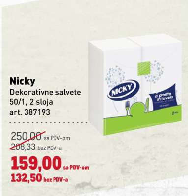 Nicky Dekorativne salvete