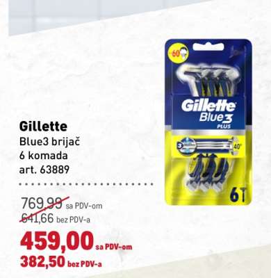 Gillette Blue3 brijač 6 komada