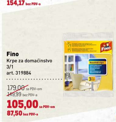 Fino krpe za domaćinstvo 3+1