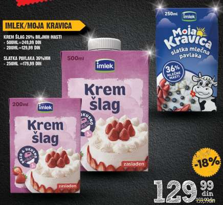 MOJA KRAVICA slatka mlečna pavlaka