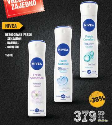 NIVEA DEZODORANS FRESH - SENSATION - NATURAL - COMFORT