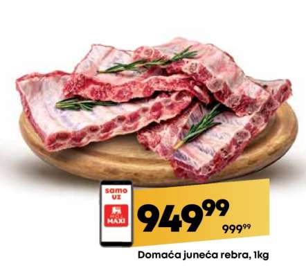 Domaća juneća rebra, 1kg