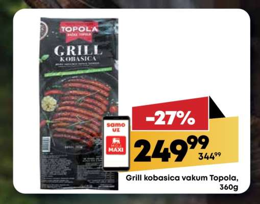 Grill kobasica vakum Topola 360g