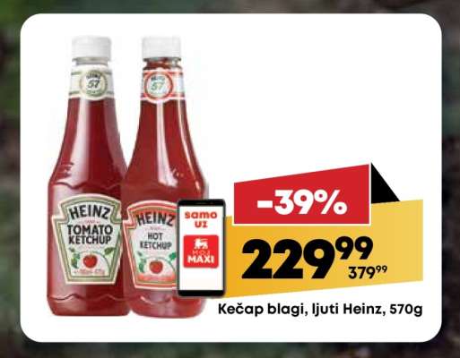 Kečap blagi, ljuti Heinz, 570g