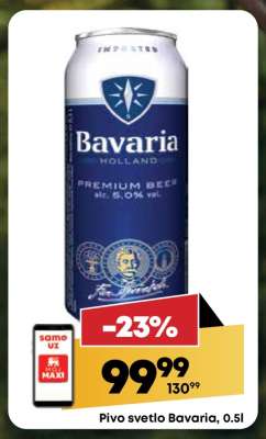 Pivo svetlo Bavaria 0.5l
