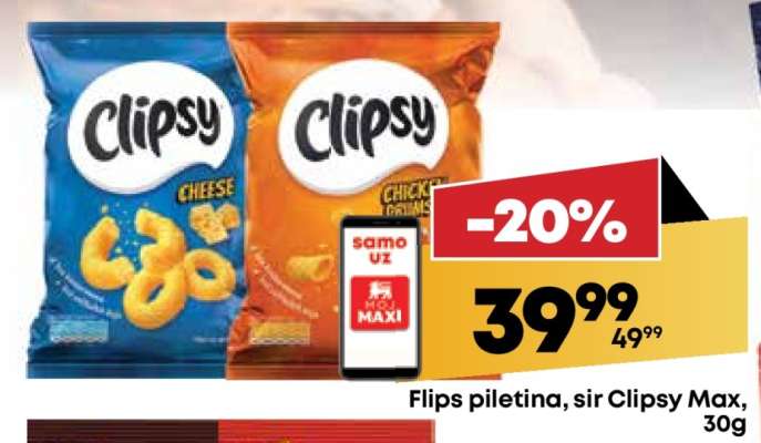 Flips piletina, sir Clipsy Max, 30g