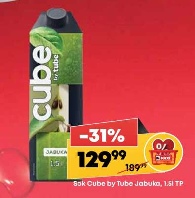 Sok Cube by Tube Jabuka, 1.5l TP