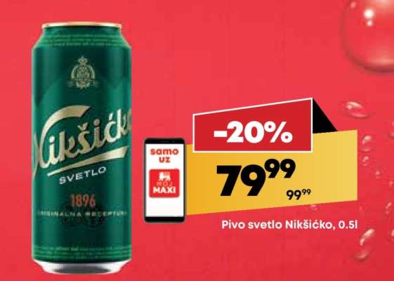 Pivo svetlo Nikšićko 0,5l