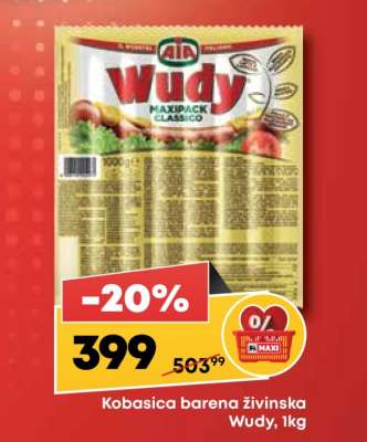Kobasica barena živinska Wudy, 1kg