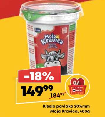 Kisela pavlaka 20 % mm Moja kravica 400g