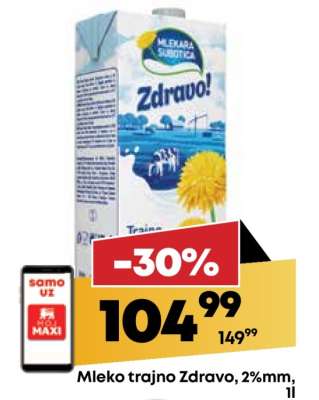 Mleko trajno Zdravo