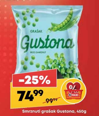Smrznuti grašak Gustona, 450g