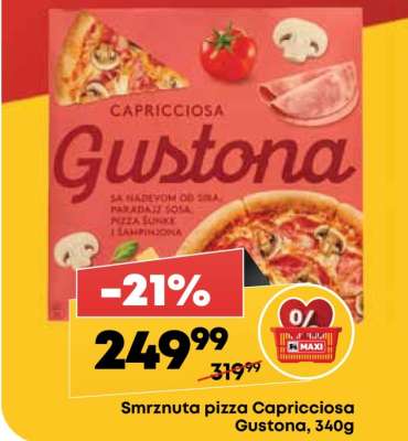Smrznuta pizza Capricciosa Gustona