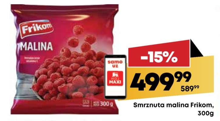 Smrznuta malina Frikom, 300g