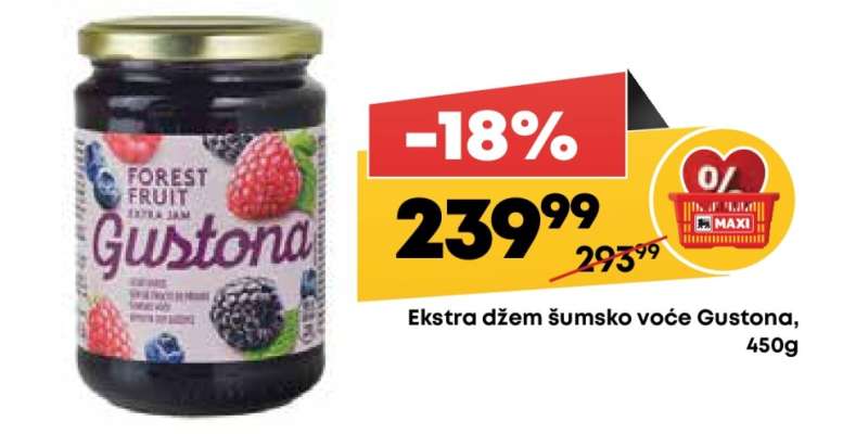 Ekstra džem šumsko voće Gustona, 450g