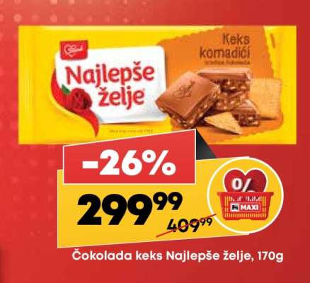 Čokolada keks Najlepše želje