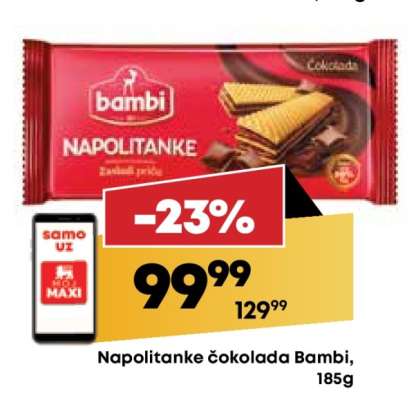 Napolitanke čokolada Bambi