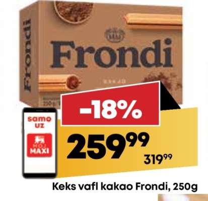 Keks vafl kakao Frondi