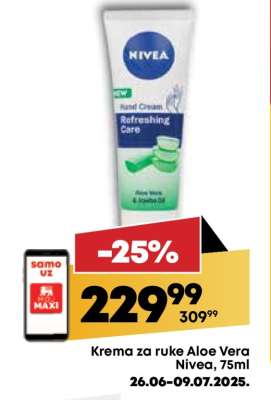 Krema za ruke Aloe Vera Nivea, 75ml