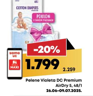 Pelene Violeta DC Premium AirDry 5, 48/1
