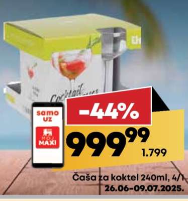 Čaša za koktel 240ml, 4/1