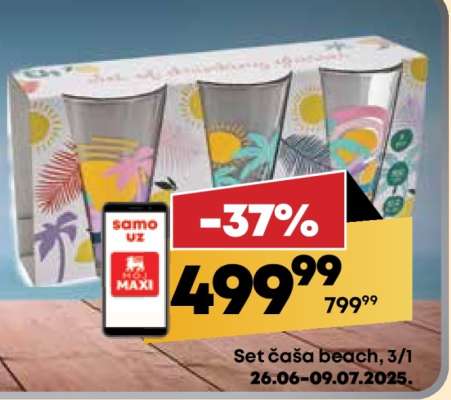 Set čaša beach, 3/1