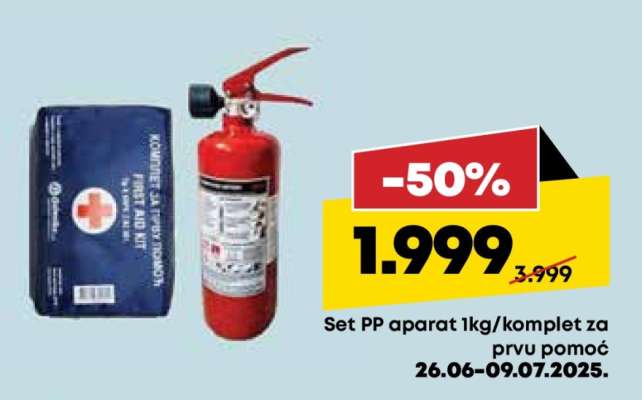 Set PP aparat 1kg/komplet za prvu pomoć