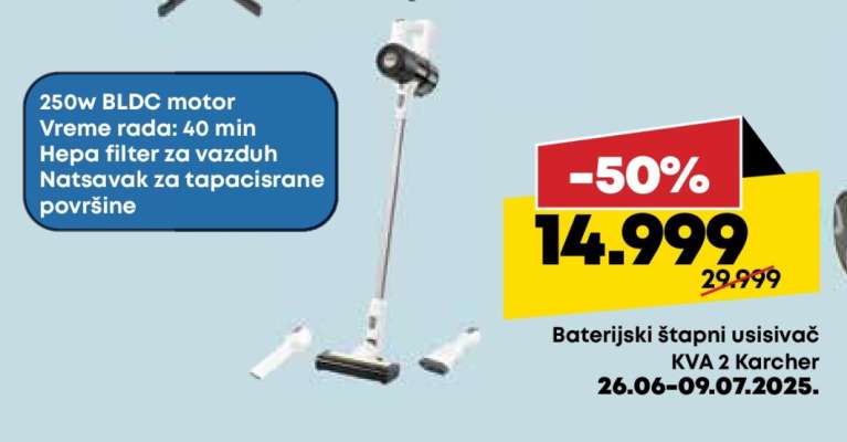 Baterijski štapni usisivač KVA 2 Karcher
