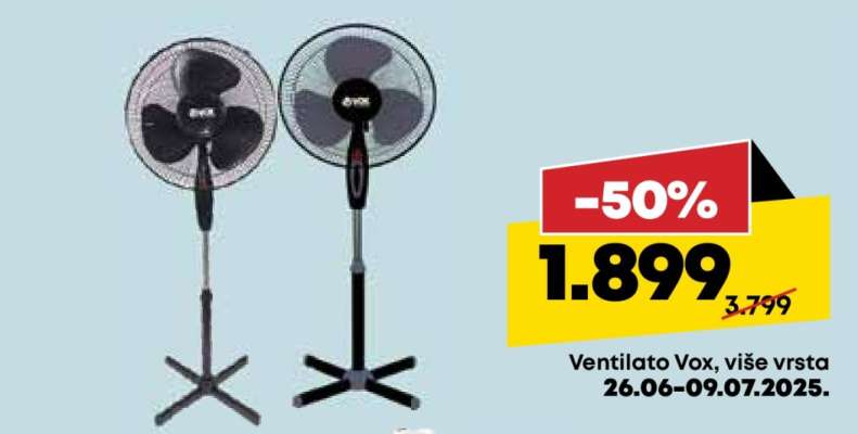 Ventilato Vox, više vrsta