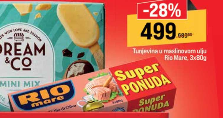 Tunjevina u maslinovom ulju Rio Mare 3x80g