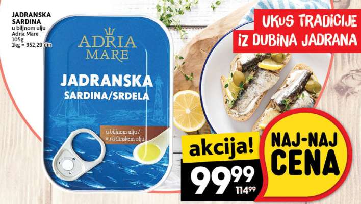 JADRANSKA SARDINA u biljnom ulju