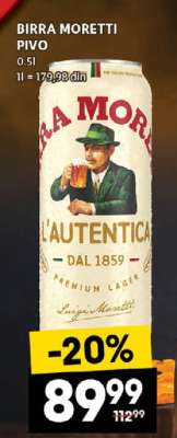 BIRRA MORETTI PIVO