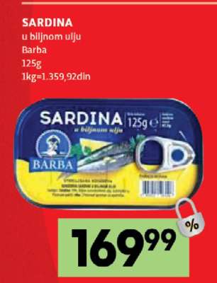 SARDINA U BILJNOM ULJU
