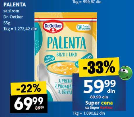 PALENTA sa sirom Dr. Oetker