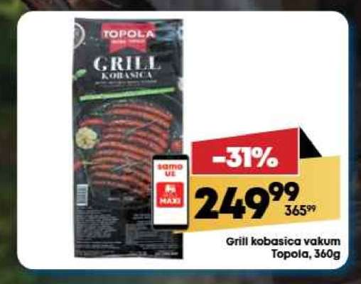 Grill kobasica vakum Topola 360g