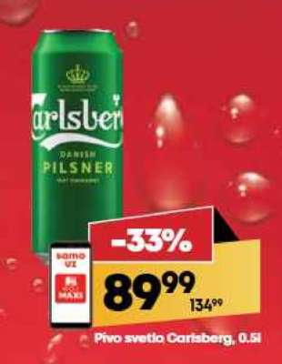 Pivo svetlo Carlsberg 0,5l