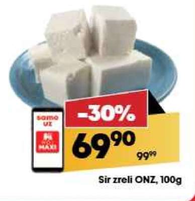 Sir zreli ONZ, 100g