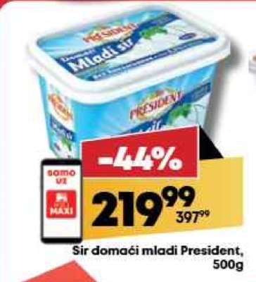 Sir domaći mladi President 500g