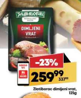 Zlatiborac dimljeni vrat 125g