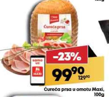 Ćureća prsa u omotu Maxi, 100g