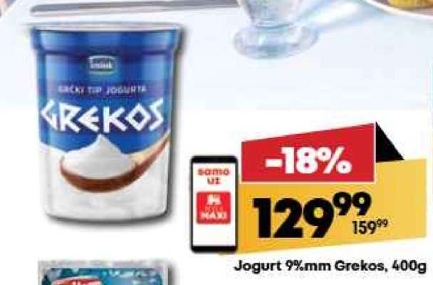 Jogurt 9%mm Grekos 400g