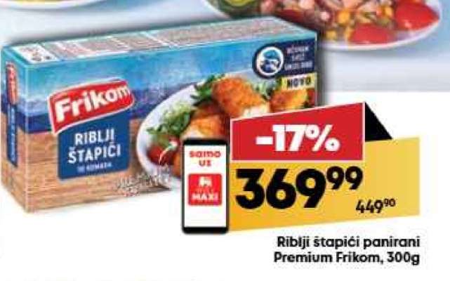 Riblji štapići panirani premium Frikom 300g