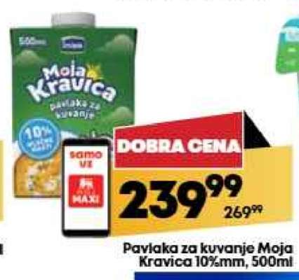 Pavlaka za kuvanje Moja Kravica 10%mm, 500ml