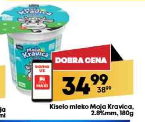 Kiselo mleko Moja Kravica, 2.8%mm, 180g