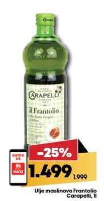Ulje maslinovo Frantolio Carapelli, 1l