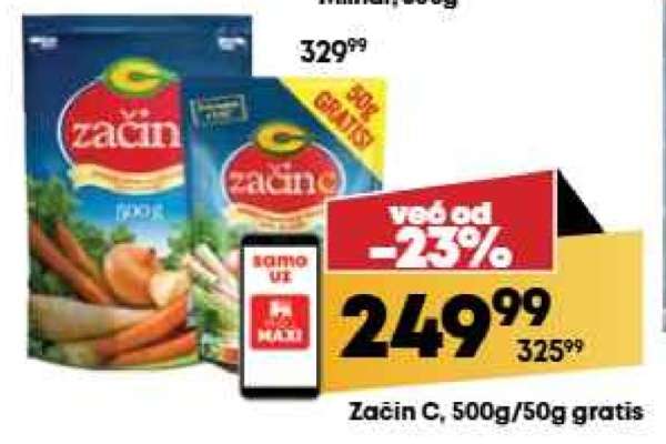 Začin C, 500g+50g gratis