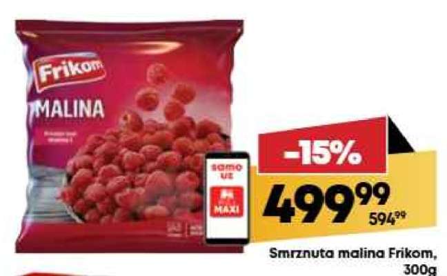 Smrznuta malina Frikom, 300g